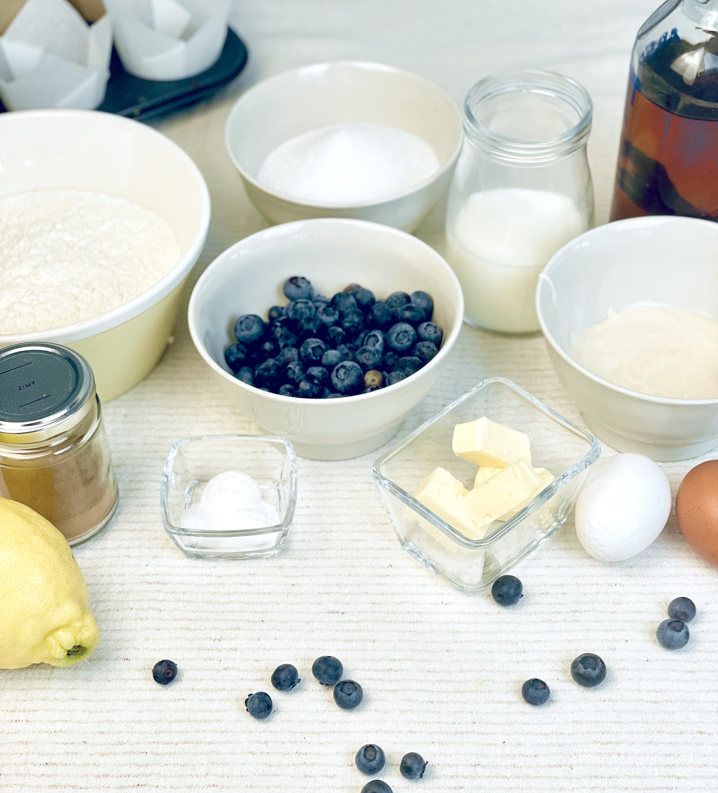 Zutaten für Sauerteig Blaubeer-Muffin