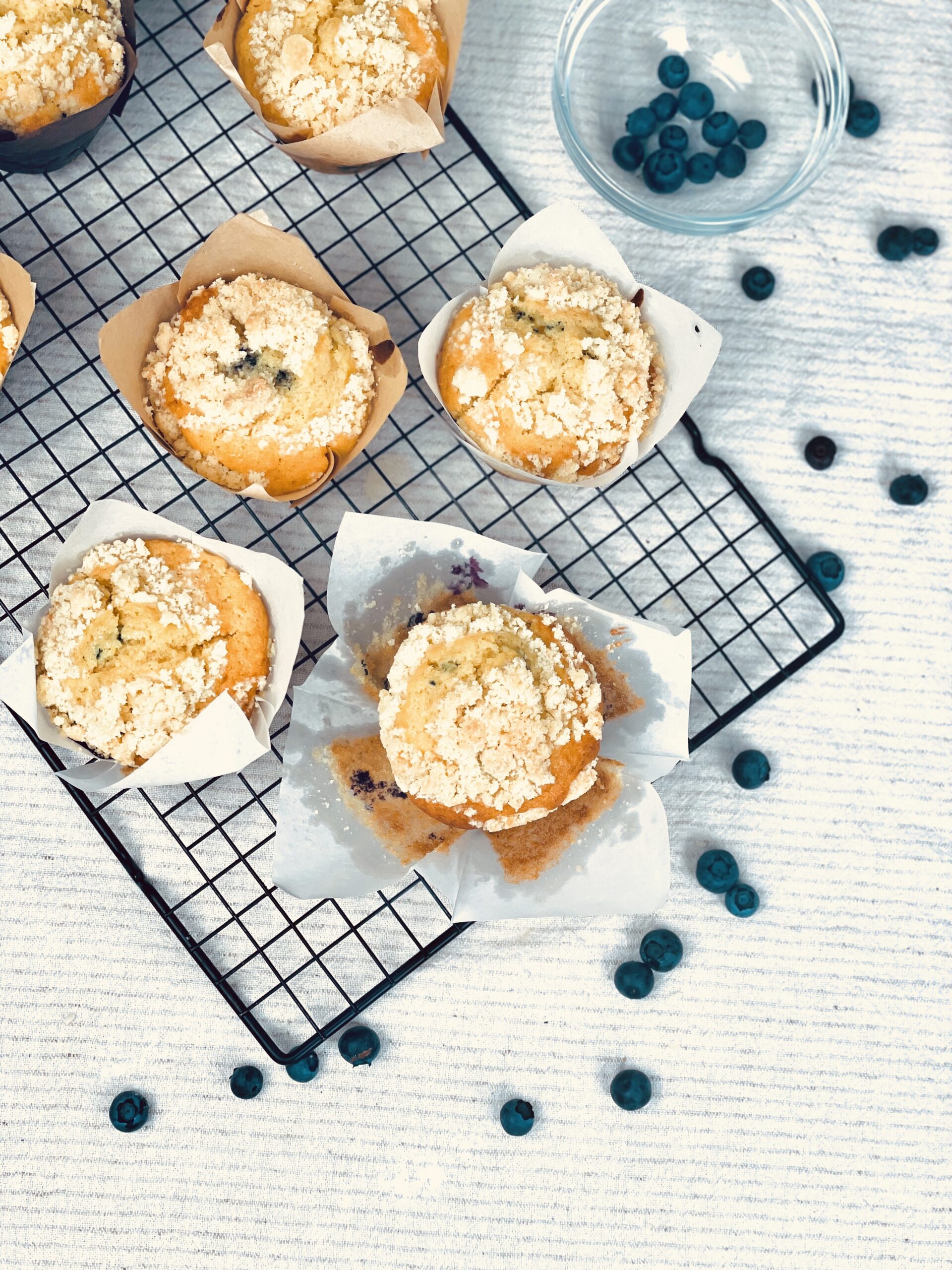 Schmackhafte Sauerteig Blaubeer-Muffins