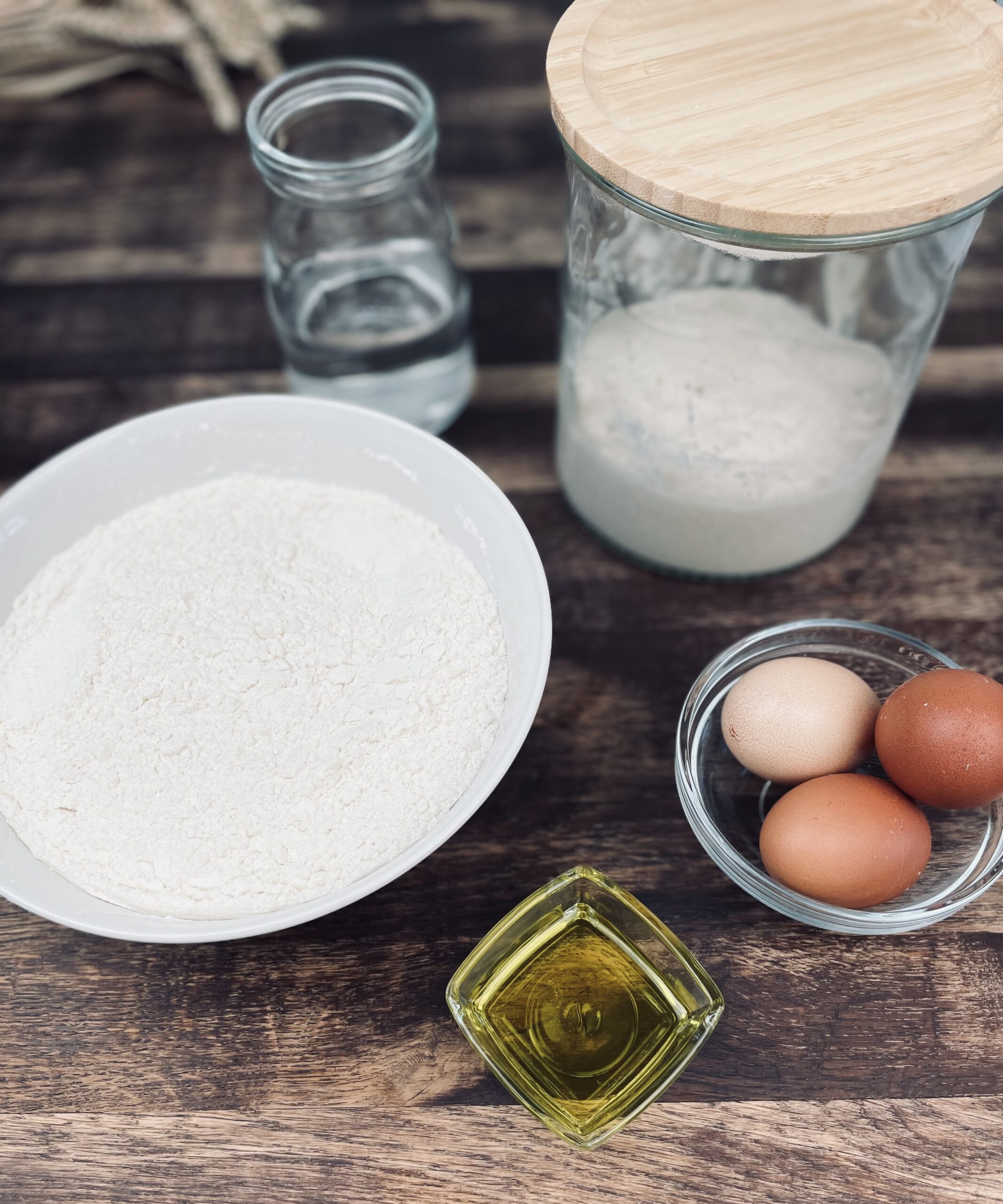 Zutaten für Sauerteig Nudeln 