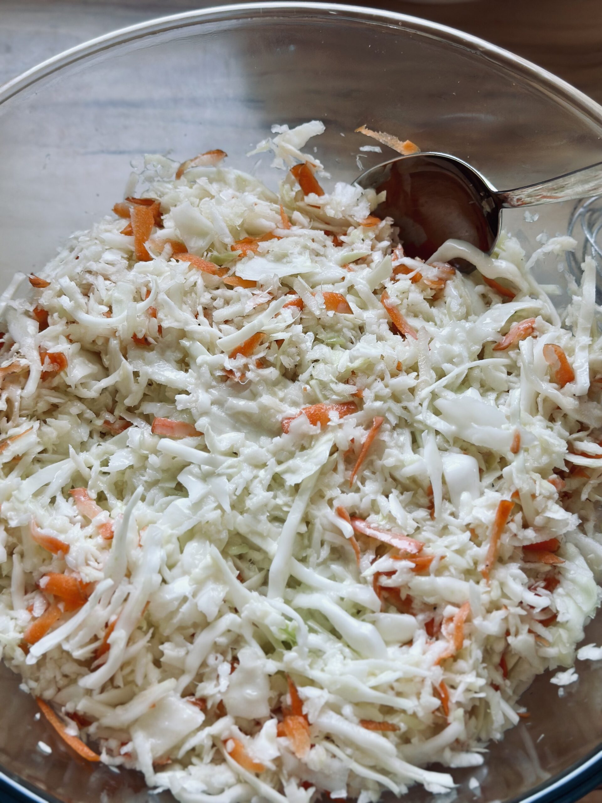 Salat gut verrühren