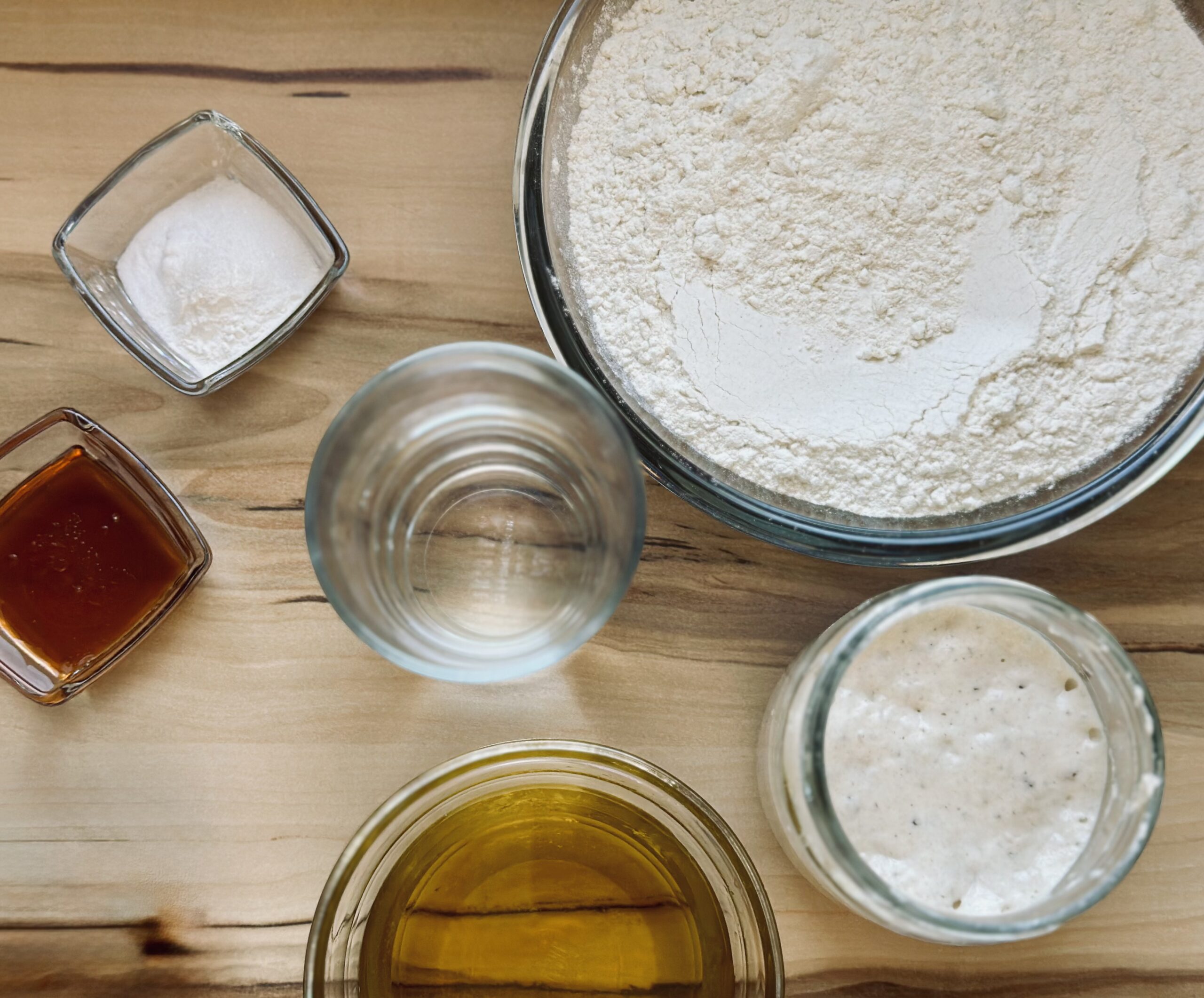 Zutaten Sauerteig Pizzaschnecken Teig