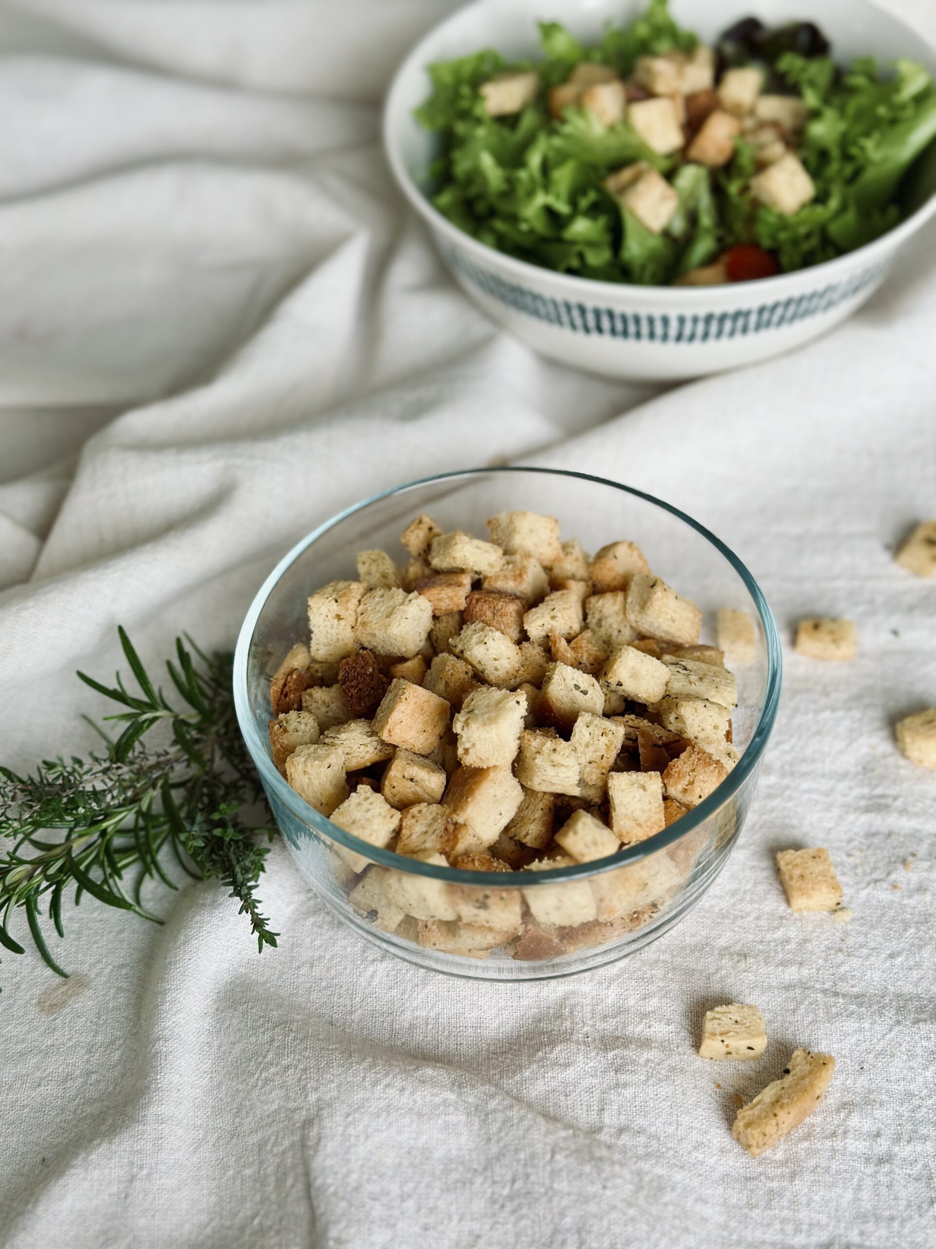 Perfekte Sauerteig Croutons