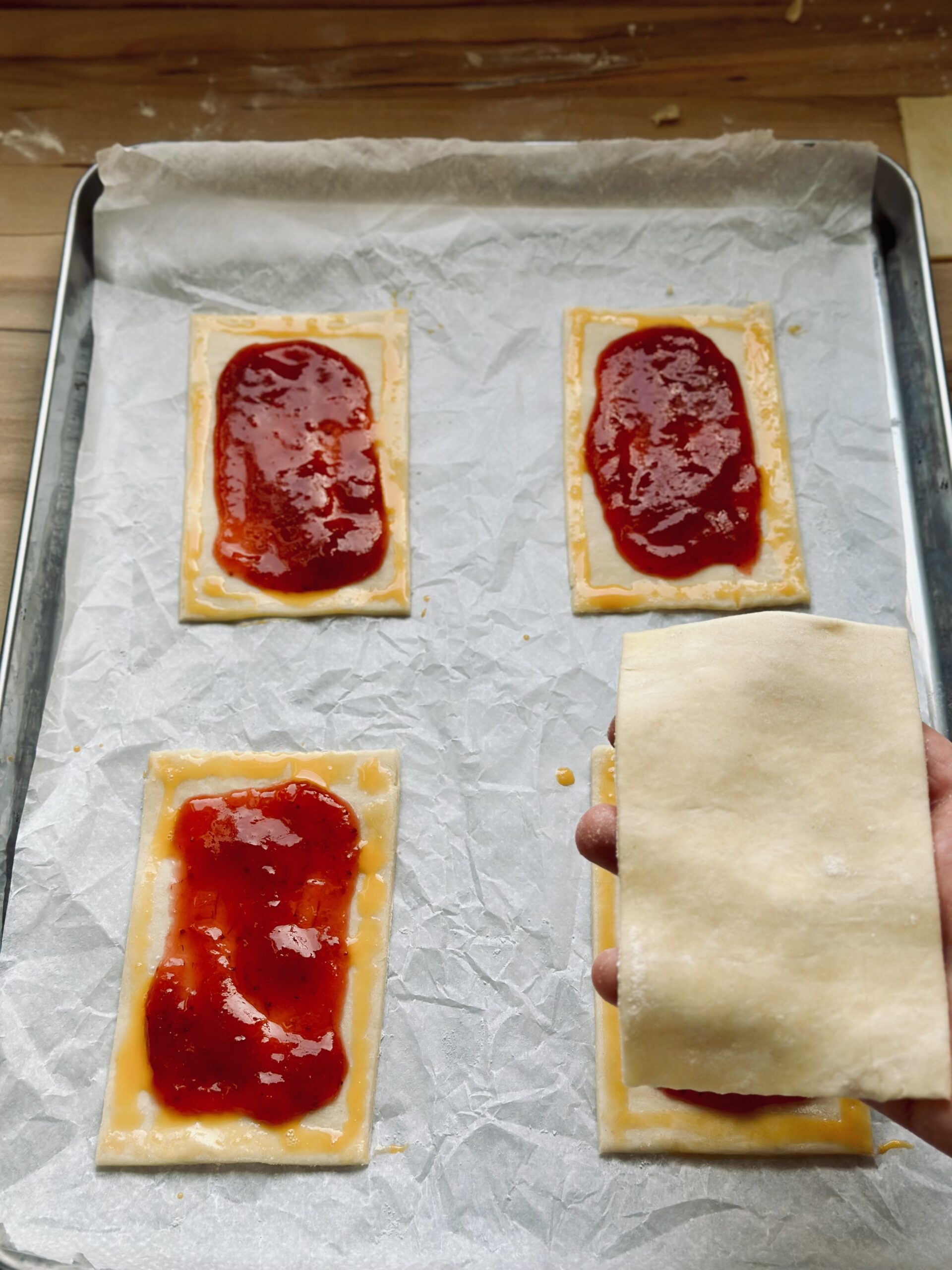 Pop-Tarts mit 2. hälfte abdecken