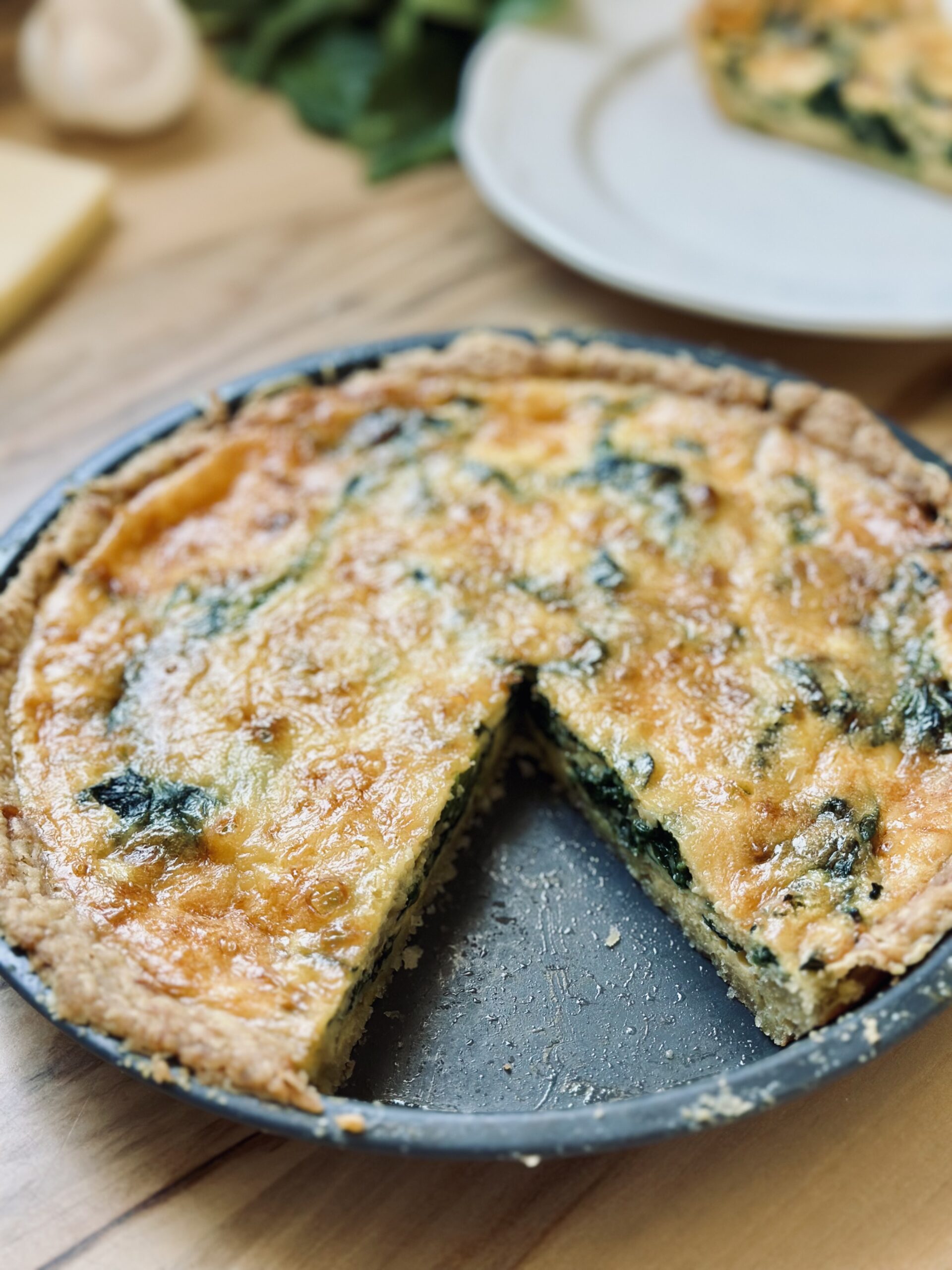Sauerteig Spinat Quiche