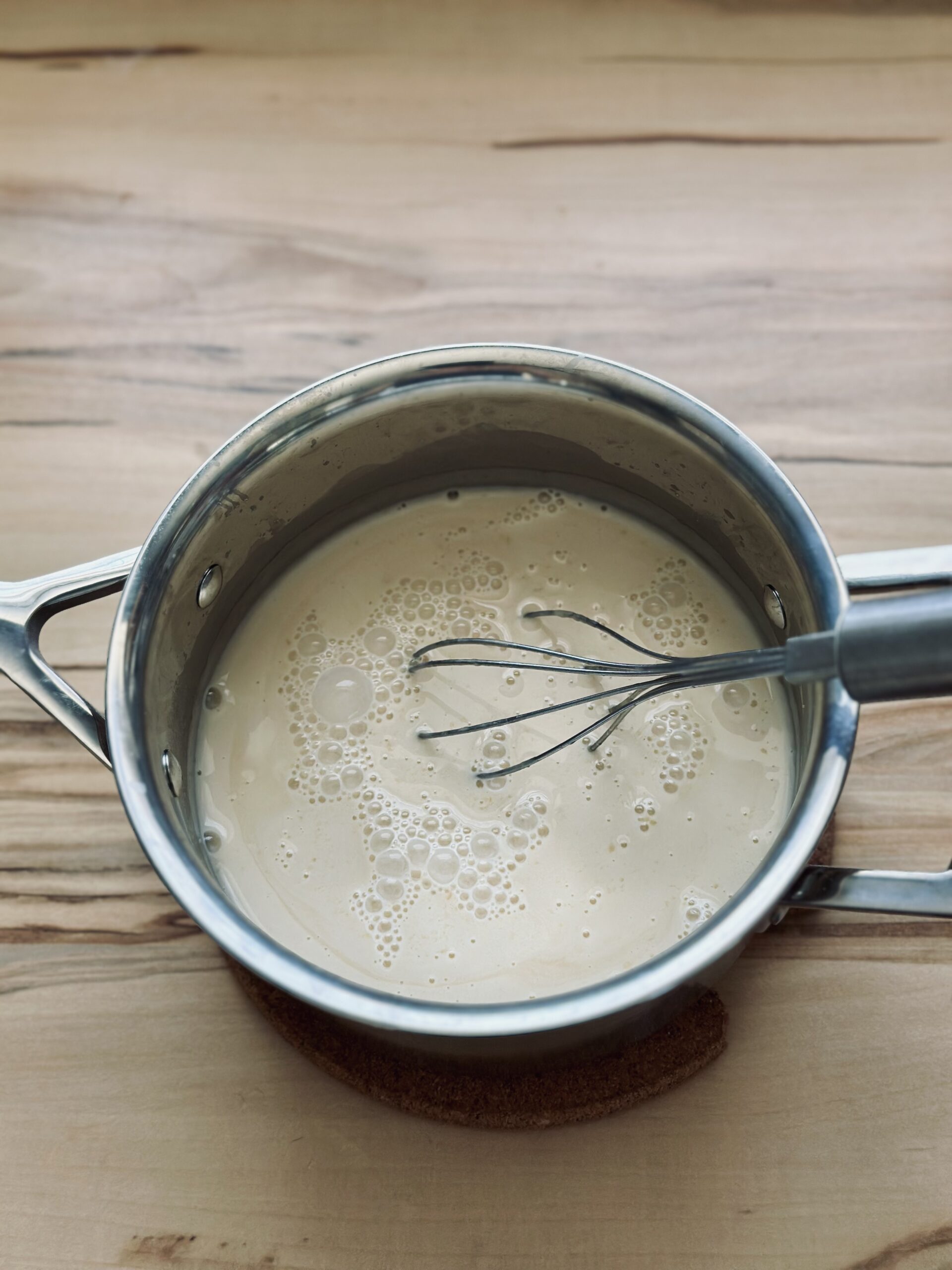 Soße kurz aufkochen