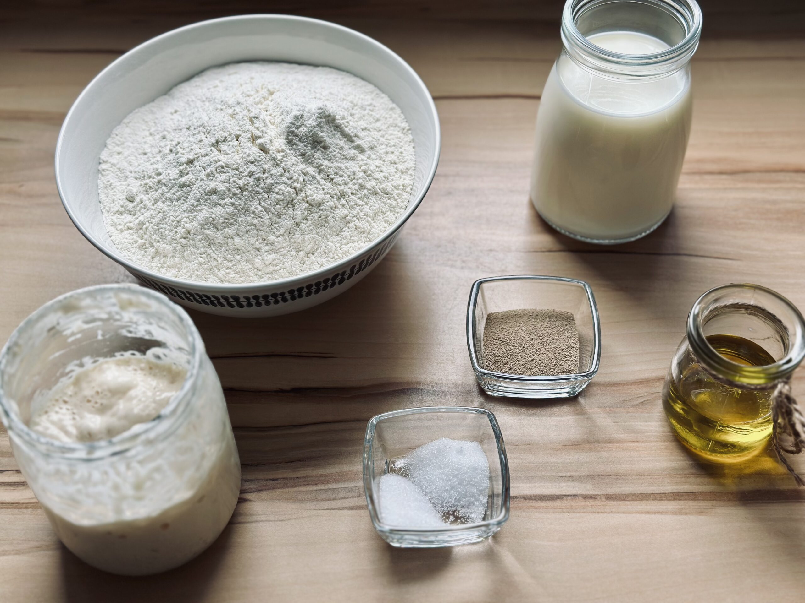 Zutaten für Sauerteigrest Pizza