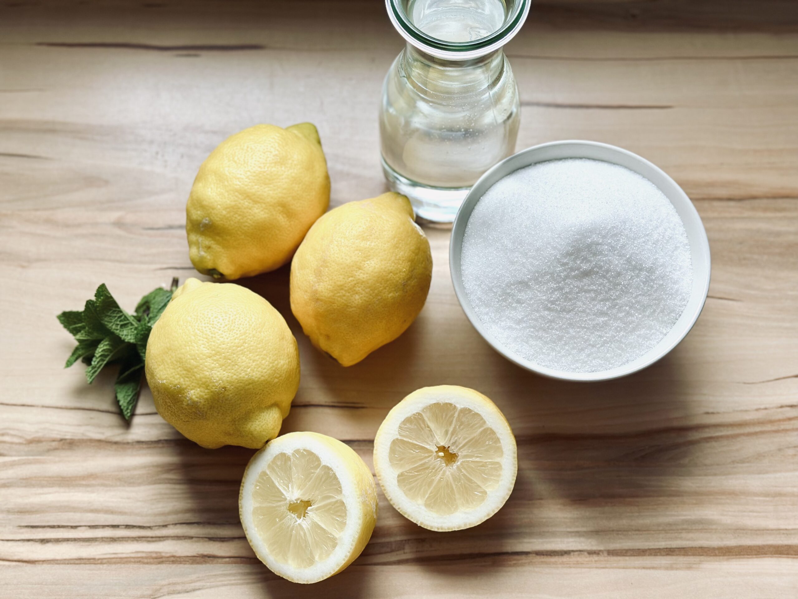 Zutaten für Zitronensirup