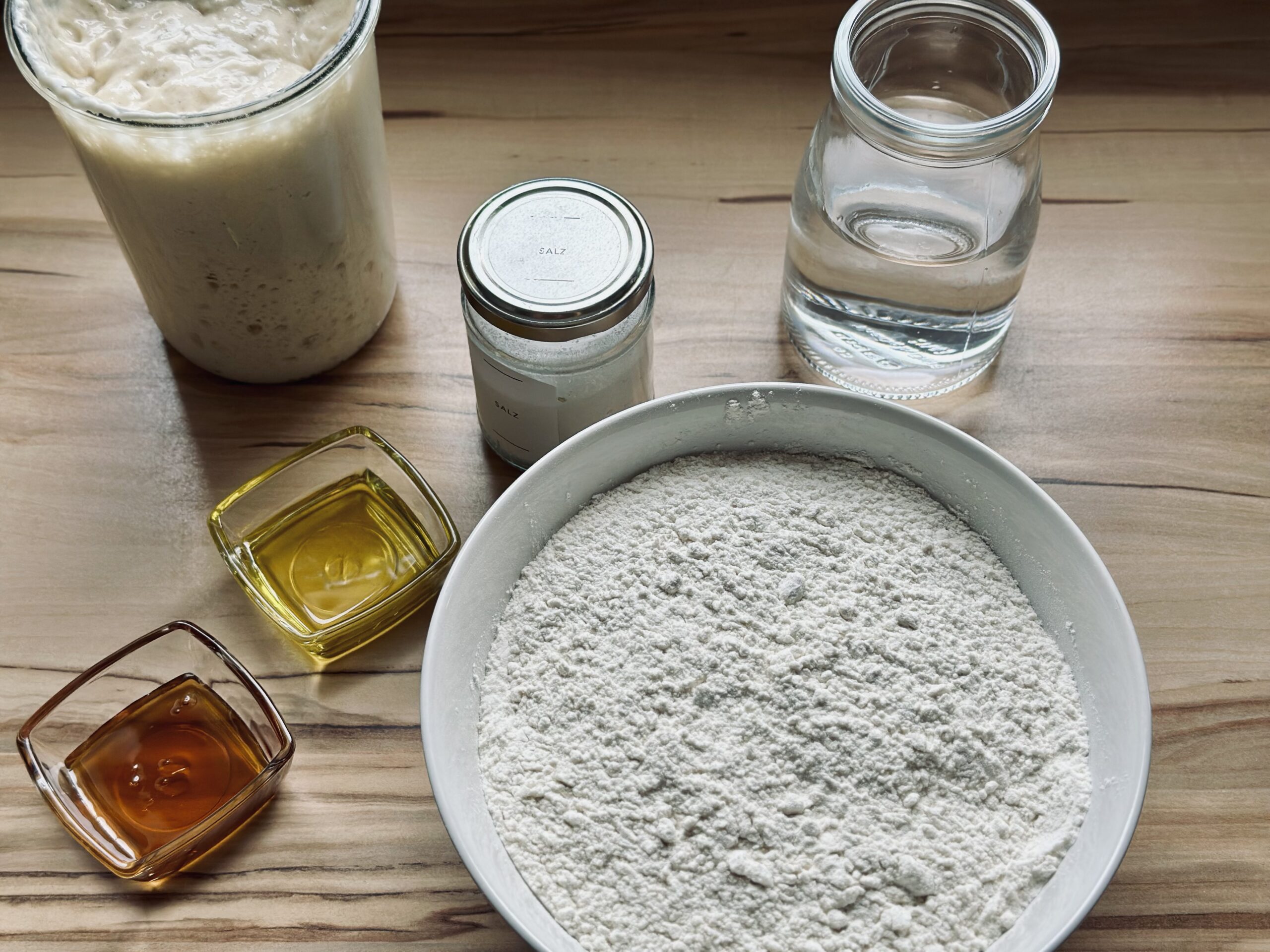 Zutaten für Sauerteig Pita