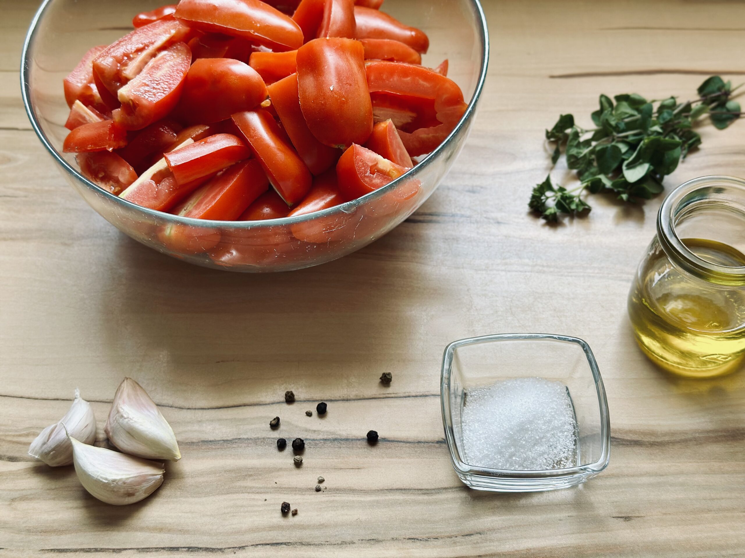 Zutaten für Tomatensoße