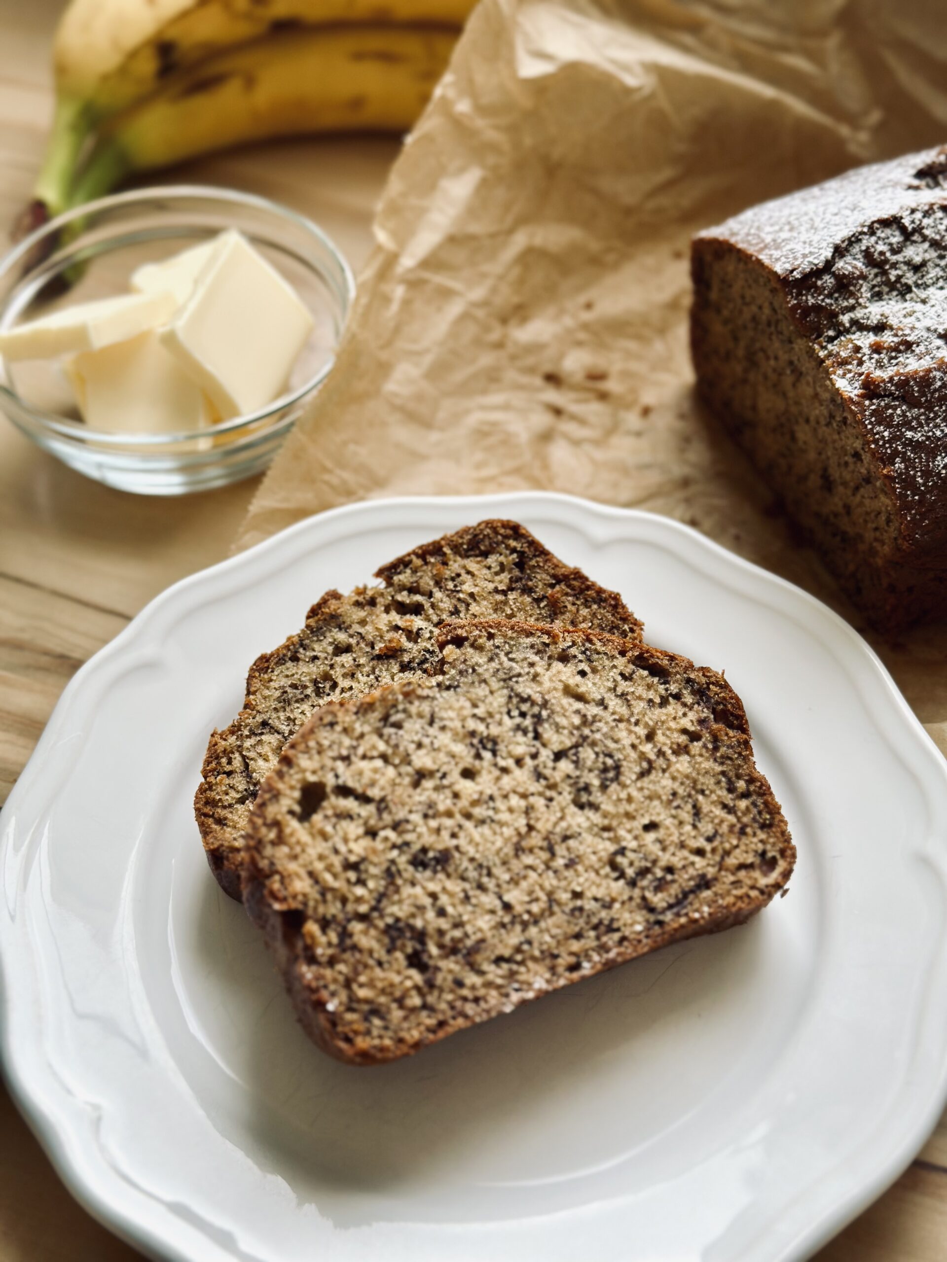 Leckeres Sauerteig Bananenbrot