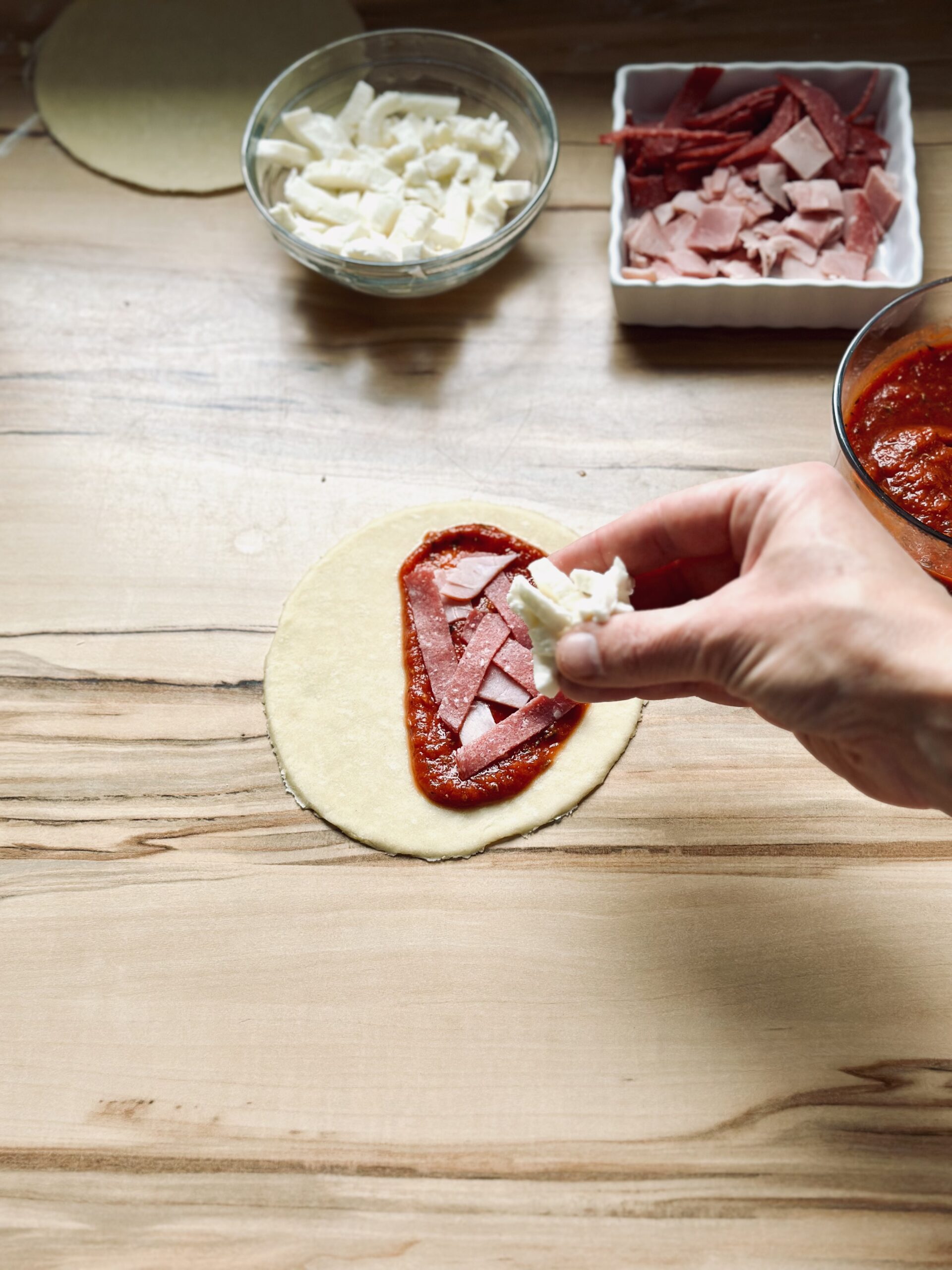 Mozzarella hinzufügen