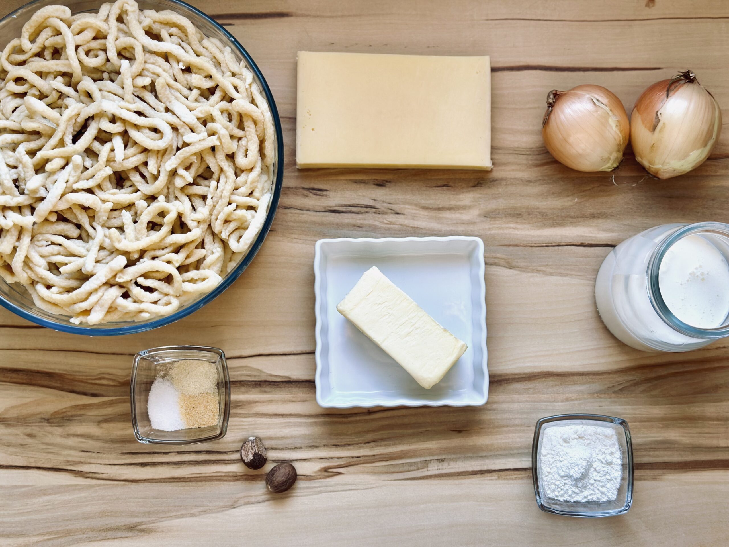 Zutaten für Sauerteig-Käsespätzle