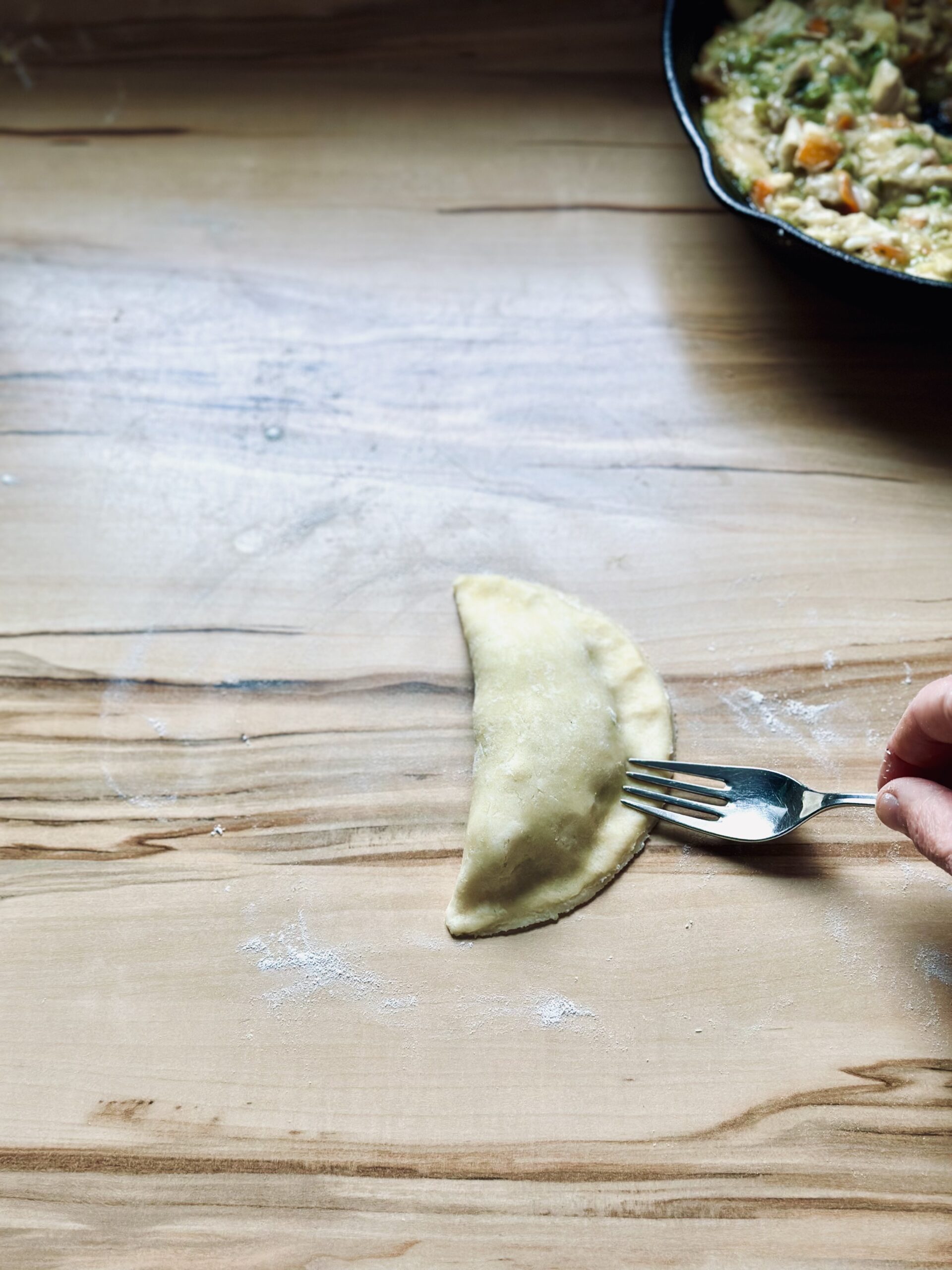 Mit einer Gabel die Tasche gut verschließen 