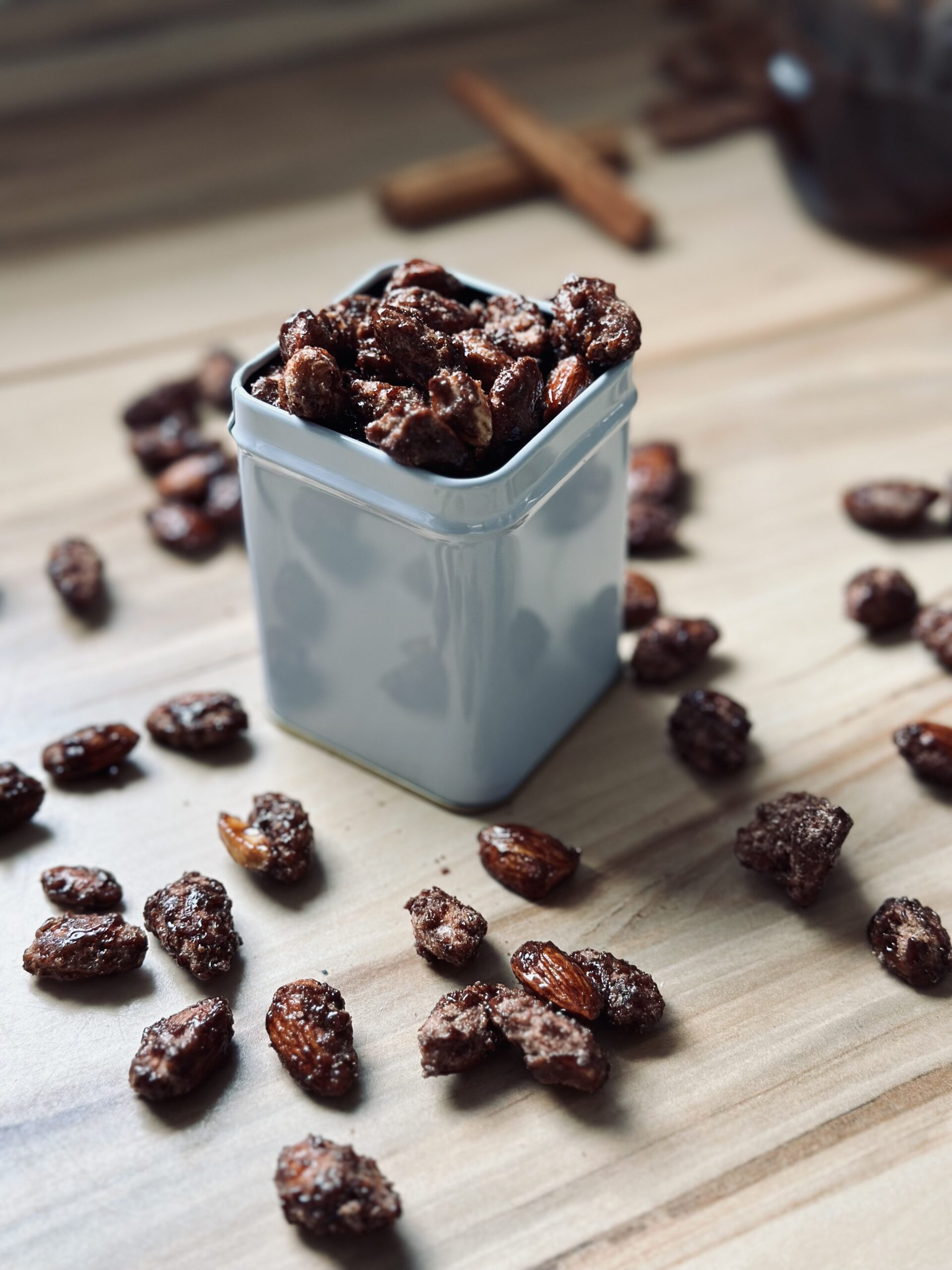 Leckere gebrannte Mandeln