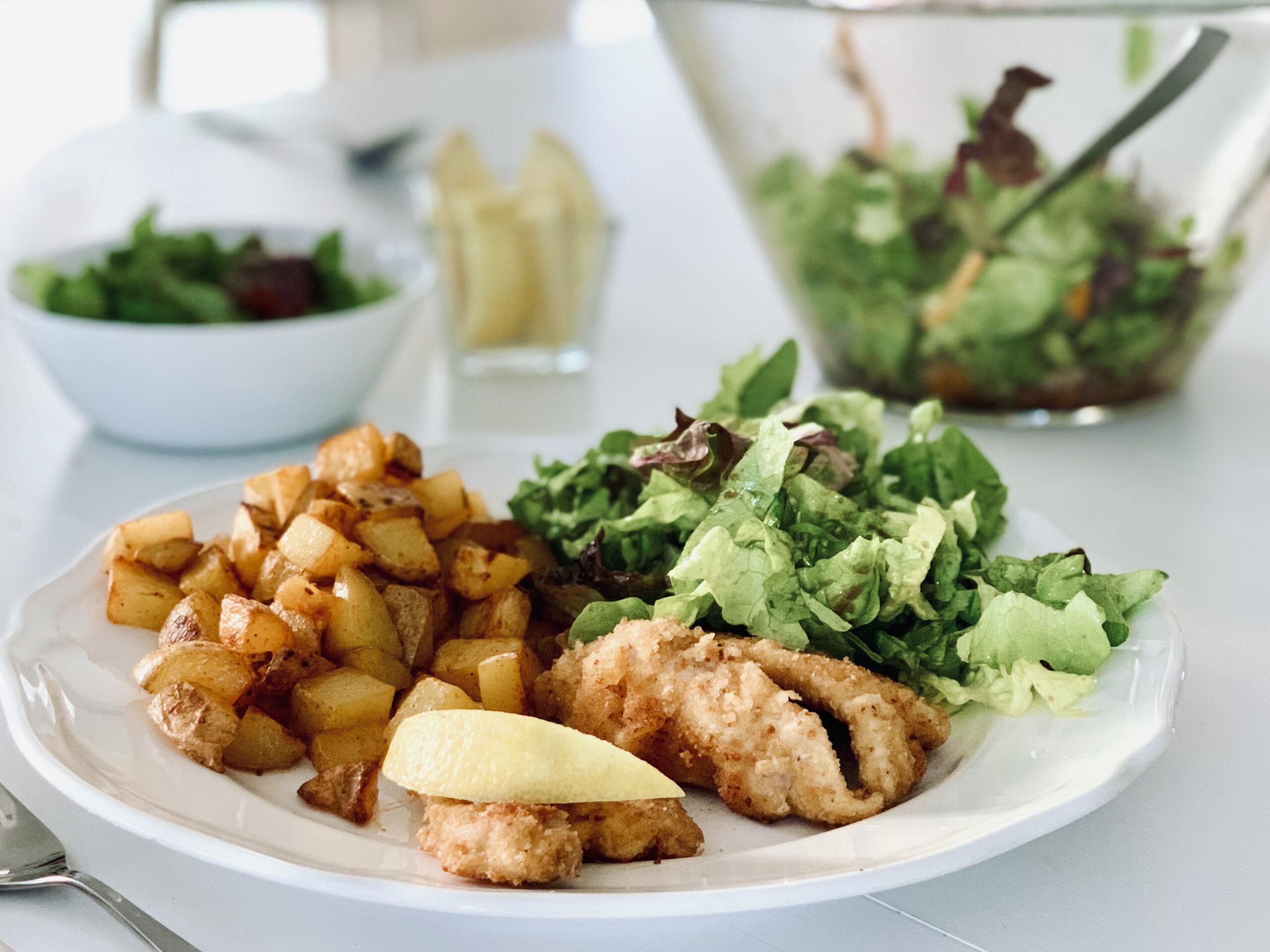 Schnitzel mit "Pommes"