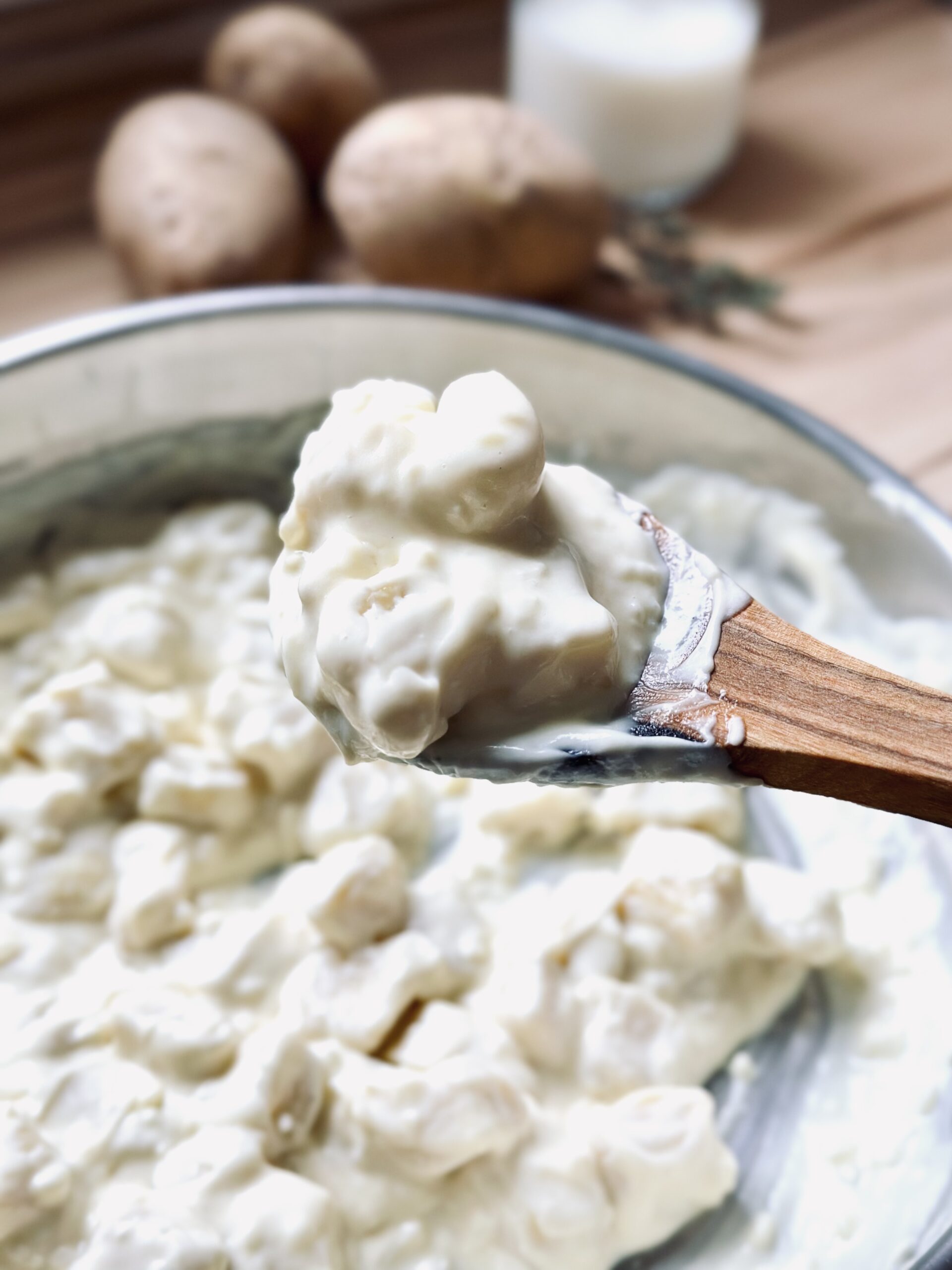 Käse-Sahne-Soße mit Gnocchi