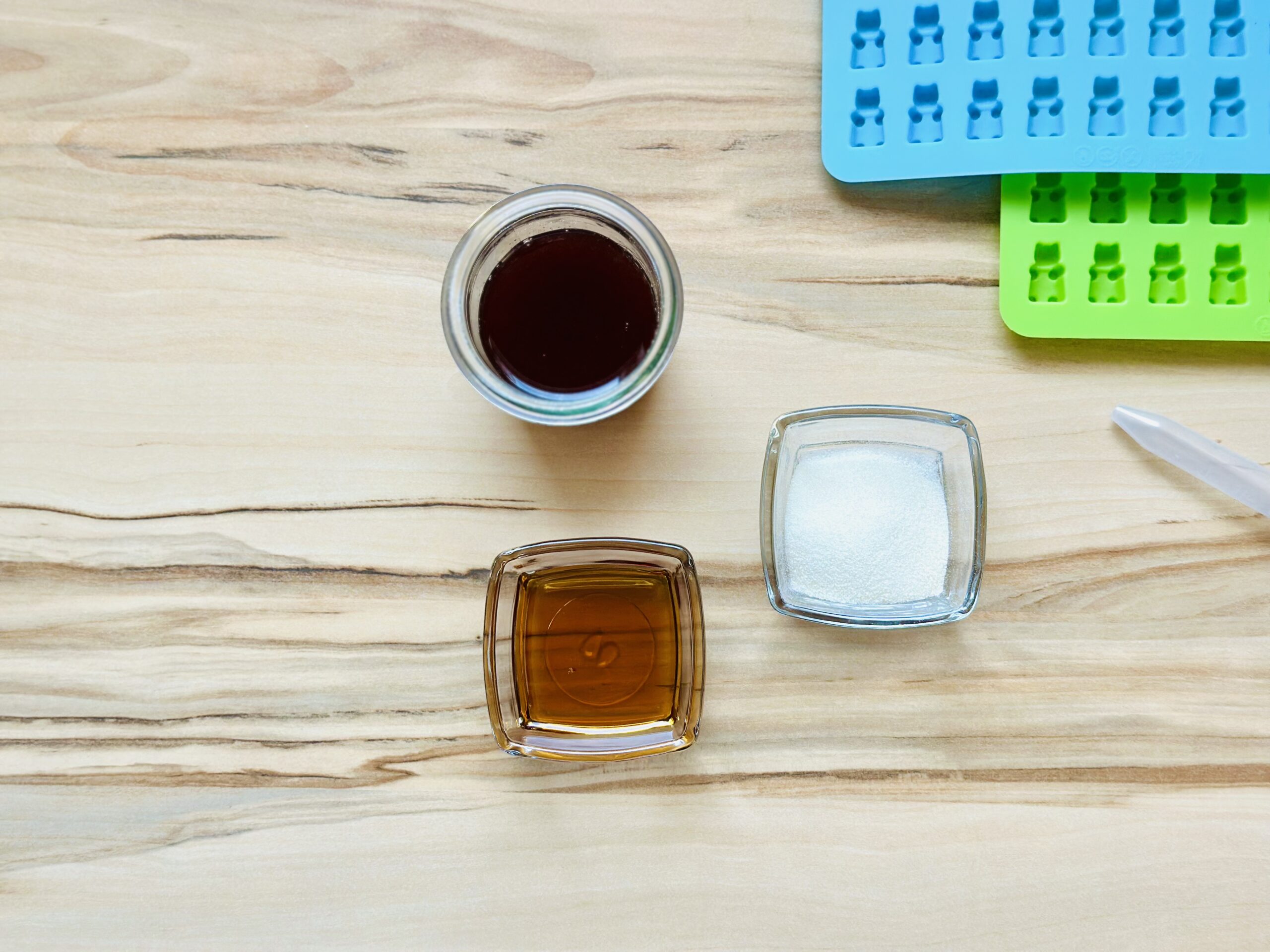 Zutaten für selbst gemachte Gummibären