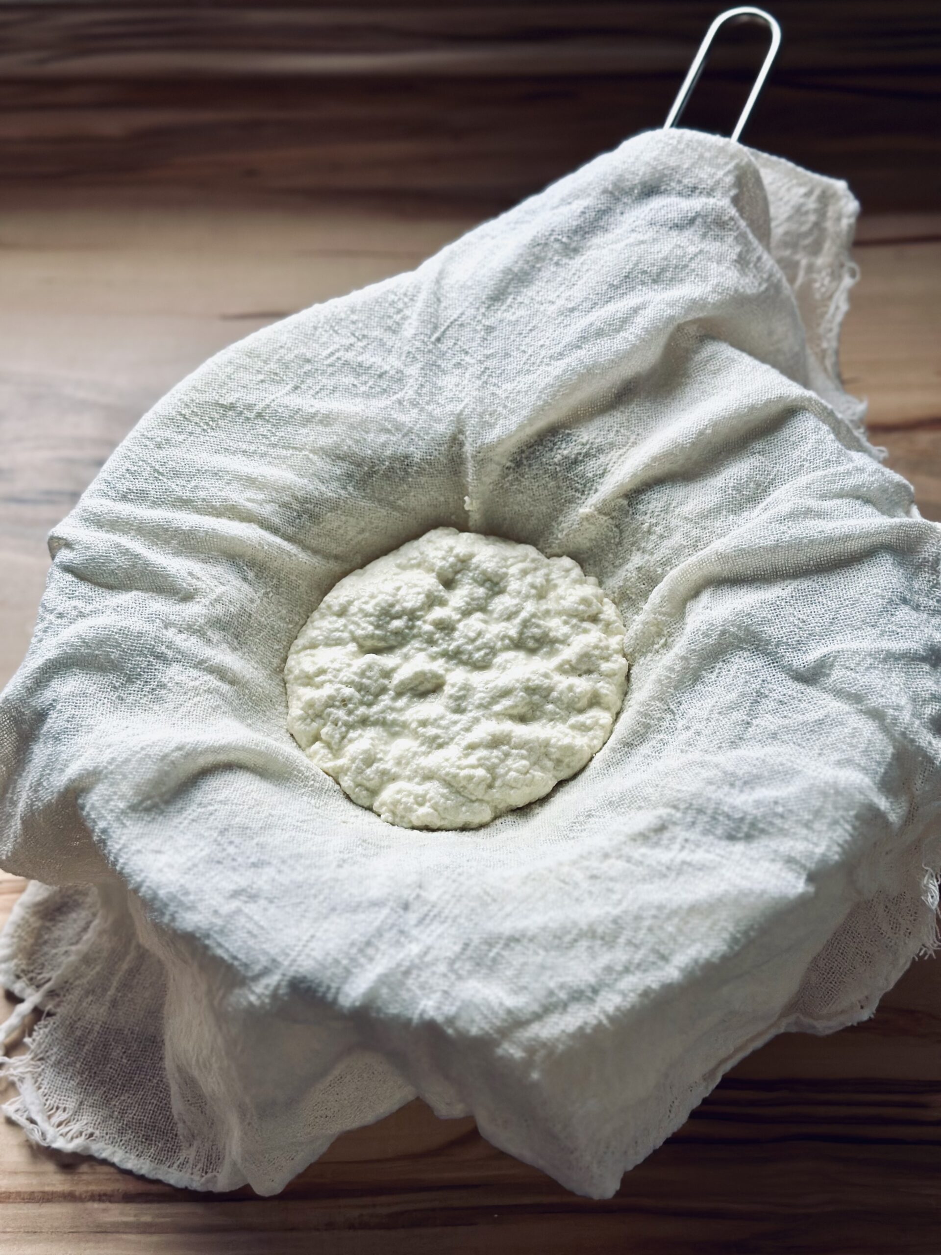 Ricotta 10 Minuten abtropfen lassen